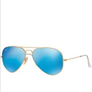 Ray Ban Blue Polarized Aviator Sunglasses